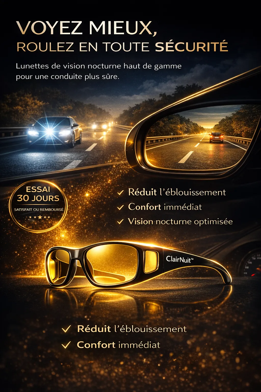 lunettes filtre lumière bleue voiture